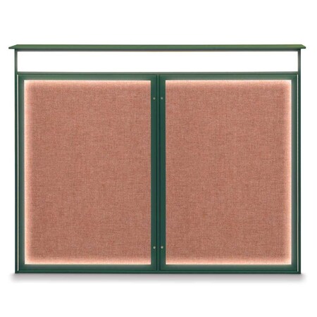 United Visual Products Single Door Enclosed Indoor Letterboard UV1124SD3036-GOLD-LICORI